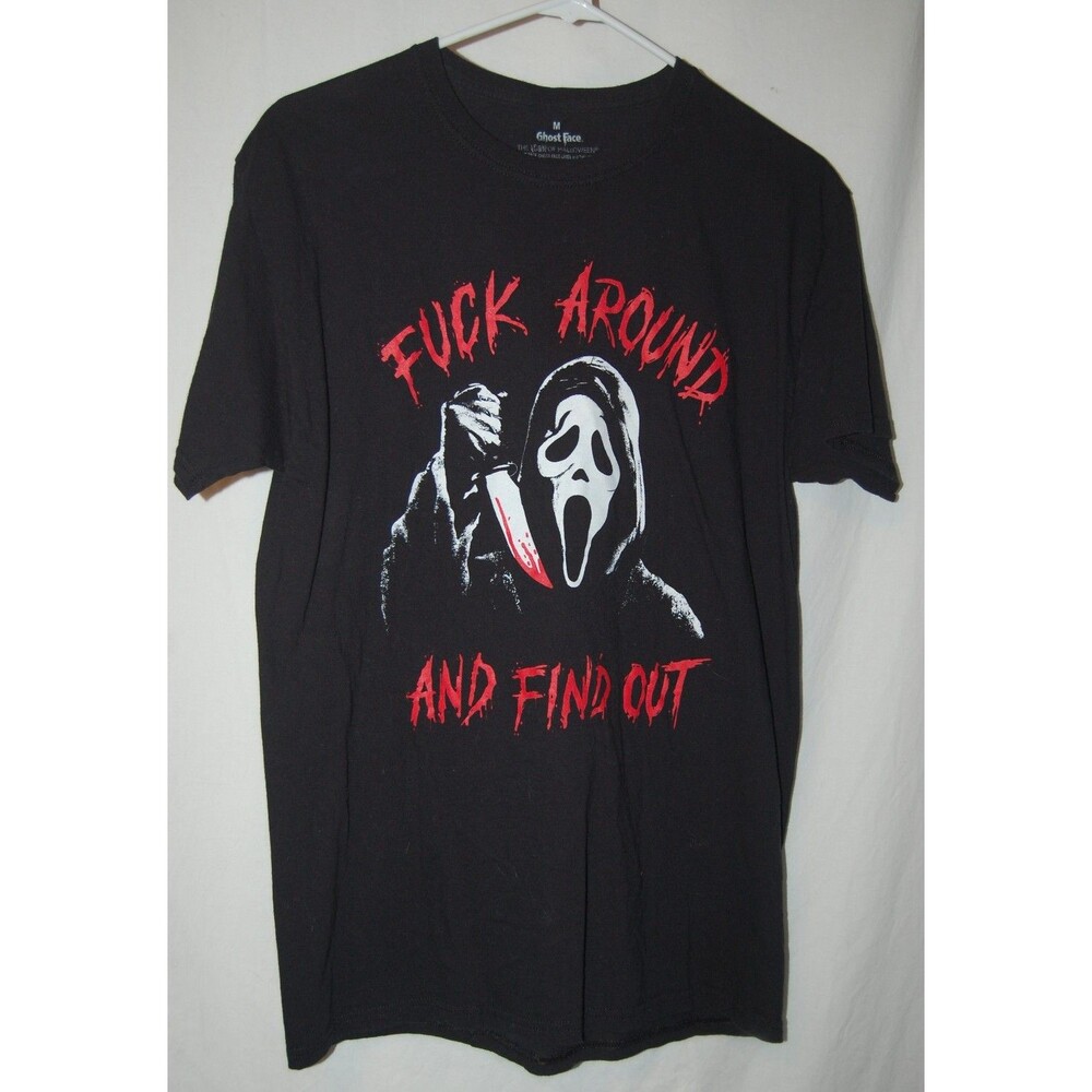 Ghostface Scream “F Around and Find Out” Horror Movie T-Shirt Size M